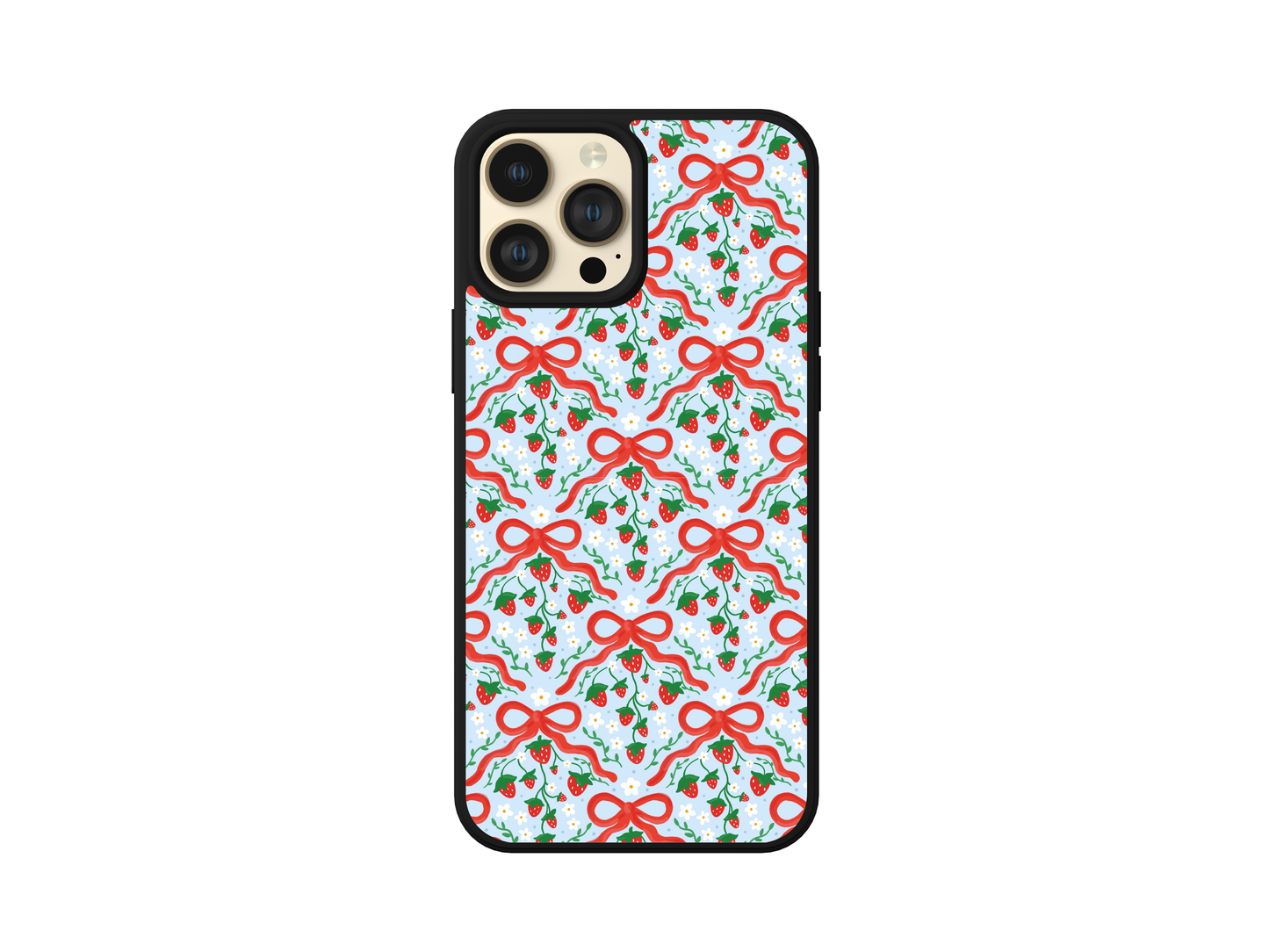 Phone case - Strawberry Bow Garden