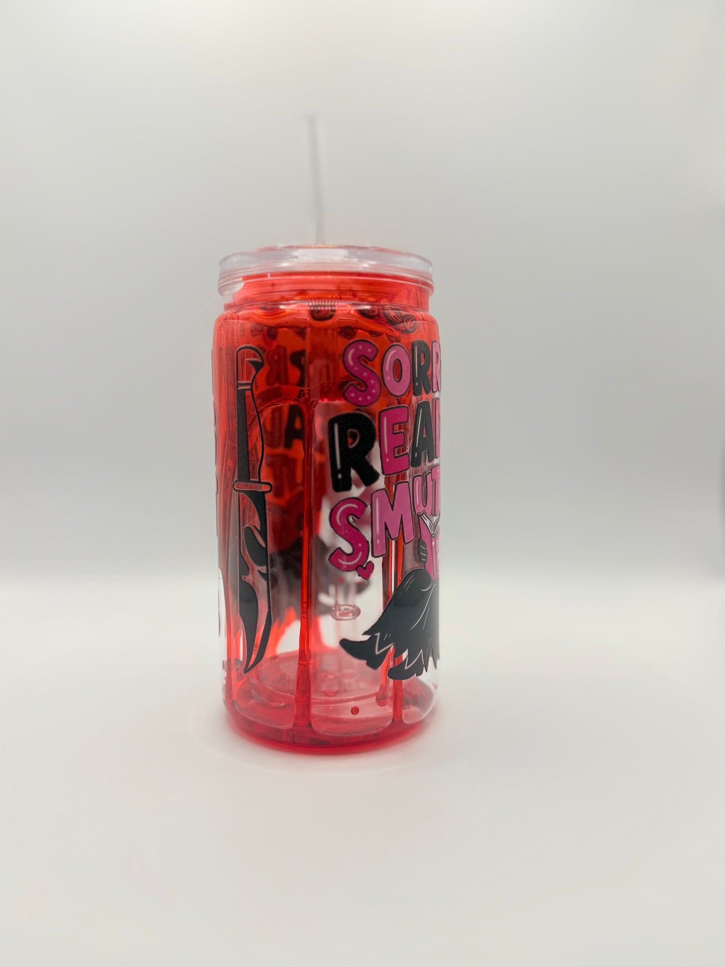 'Sorry, I’m Reading Smut' | 16oz Cup | *Fake* Blood-Drip Style